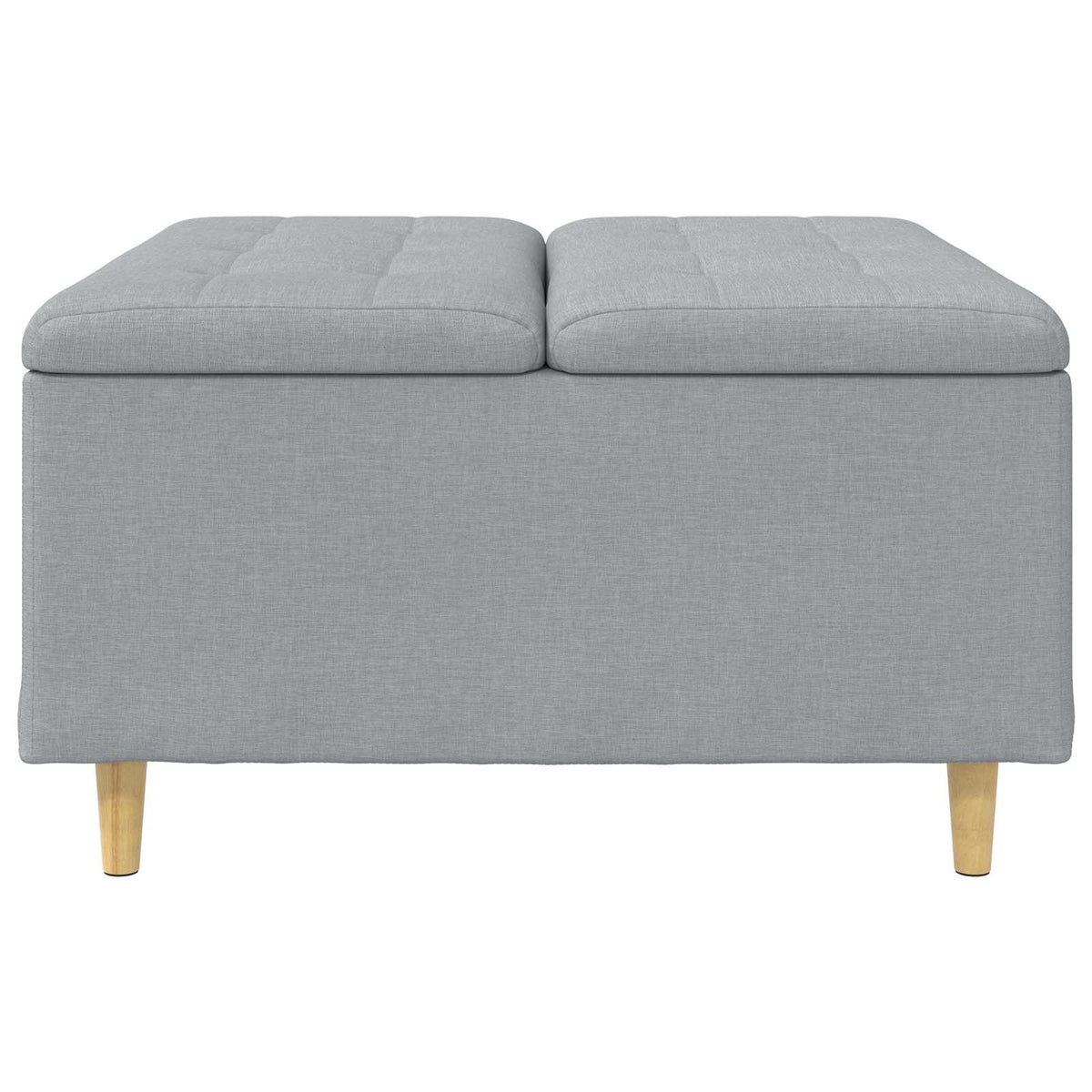 Ottoman med Opbevaring Lysegrå 80 x 80 x 45 cm Stof