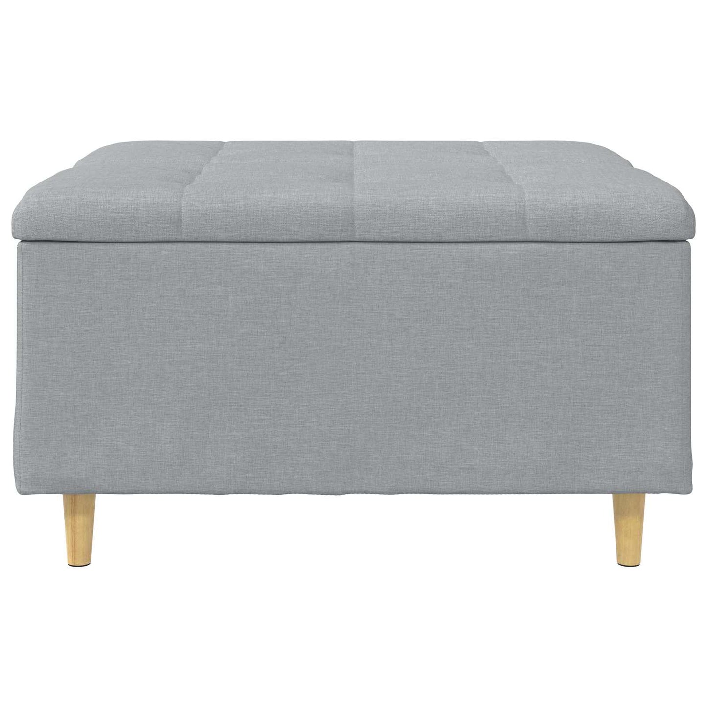Ottoman med Opbevaring Lysegrå 80 x 80 x 45 cm Stof