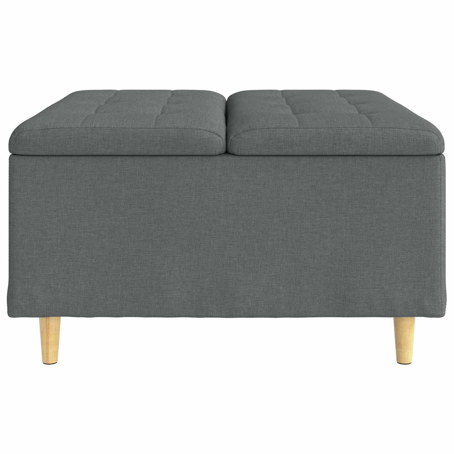 Ottoman med Opbevaring Mørkegrå 80 x 80 x 45 cm Stof