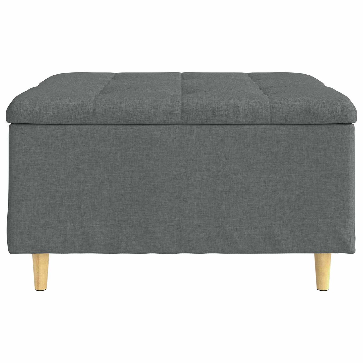 Ottoman med Opbevaring Mørkegrå 80 x 80 x 45 cm Stof