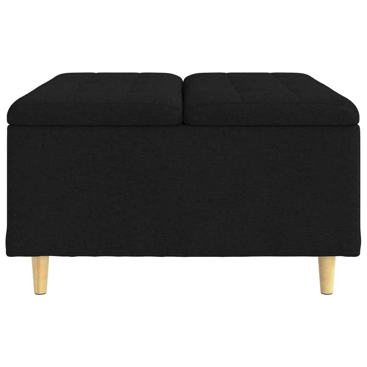 Ottoman med Opbevaring Sort 80 x 80 x 45 cm Stof