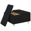 Ottoman med Opbevaring Sort 80 x 80 x 45 cm Stof