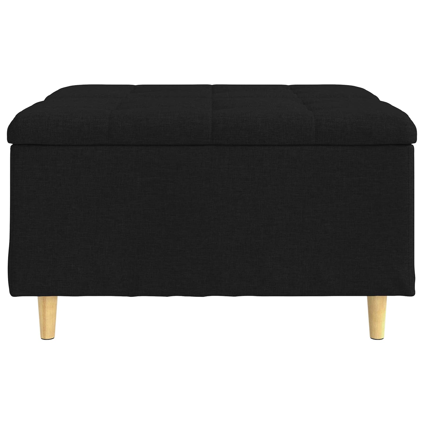 Ottoman med Opbevaring Sort 80 x 80 x 45 cm Stof