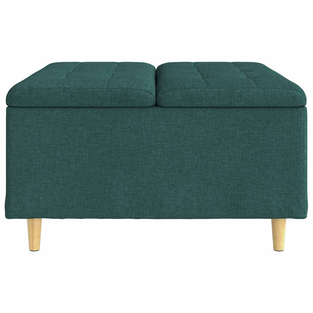 Ottoman med Opbevaring Mørkegrøn 80 x 80 x 45 cm Stof