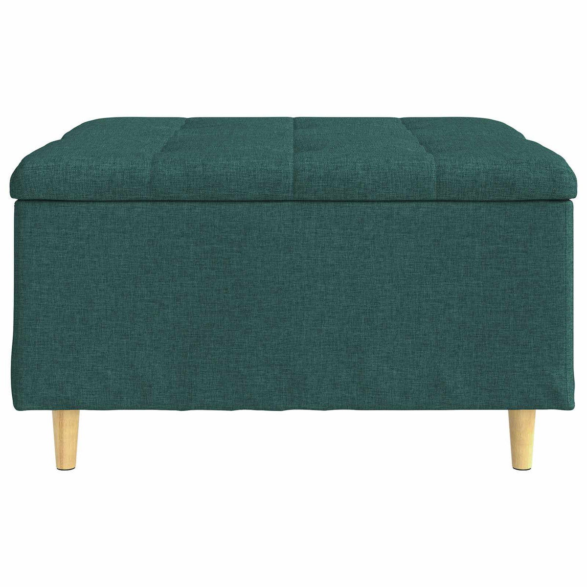 Ottoman med Opbevaring Mørkegrøn 80 x 80 x 45 cm Stof