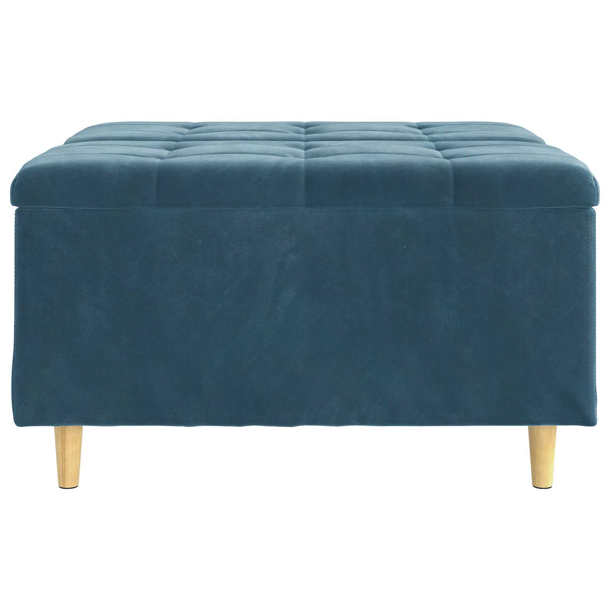 Ottoman med Opbevaring Blå 80 x 80 x 45 cm Fløjl