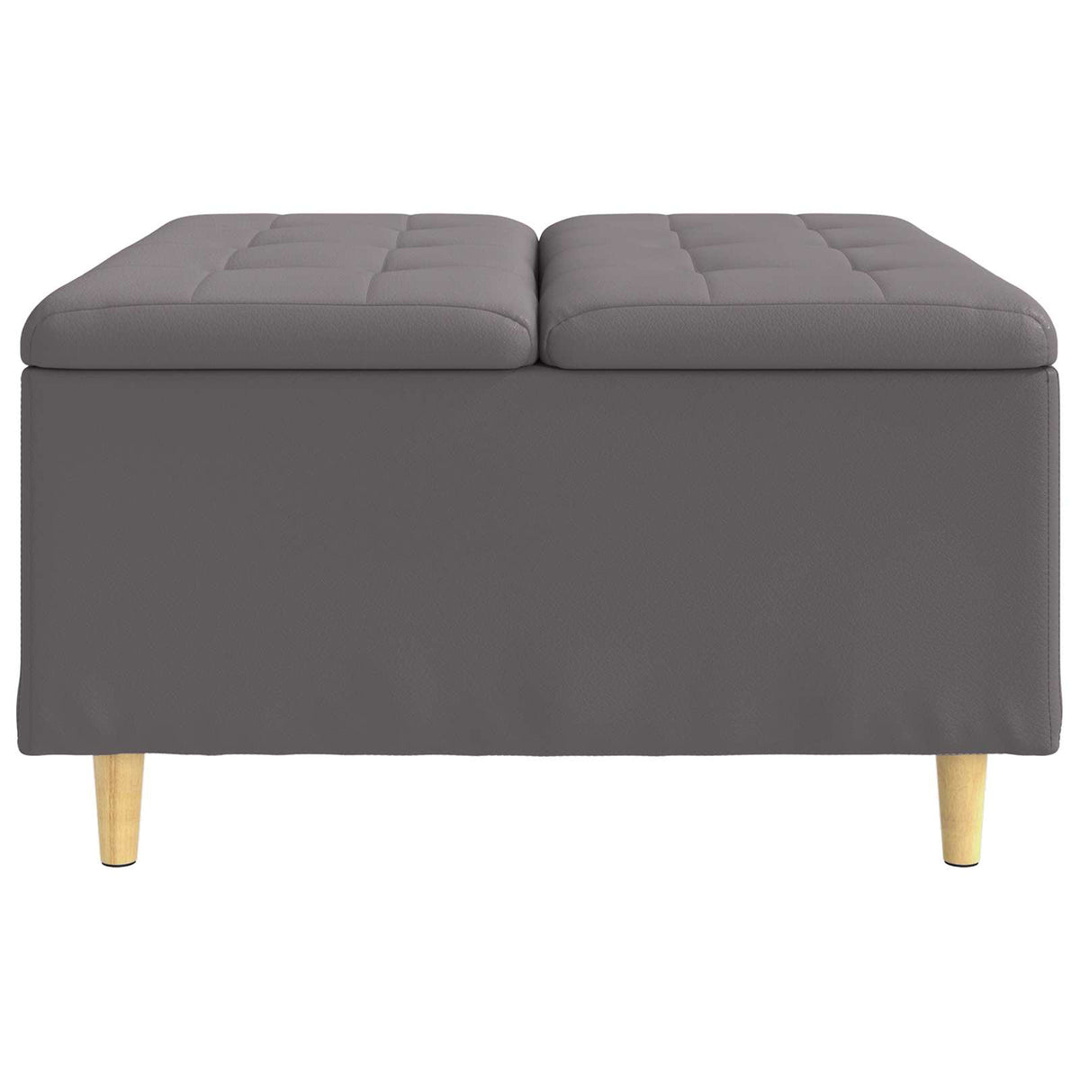 Ottoman med Opbevaring Grå 80 x 80 x 45 cm Kunstlæder