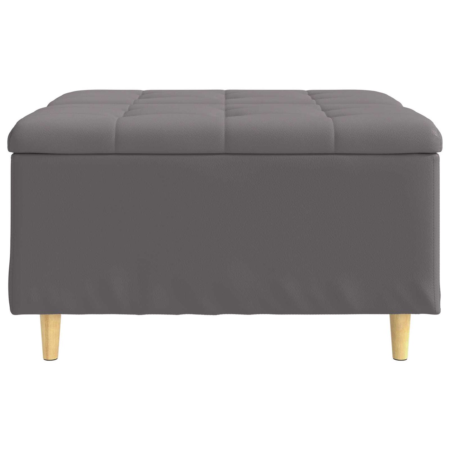 Ottoman med Opbevaring Grå 80 x 80 x 45 cm Kunstlæder