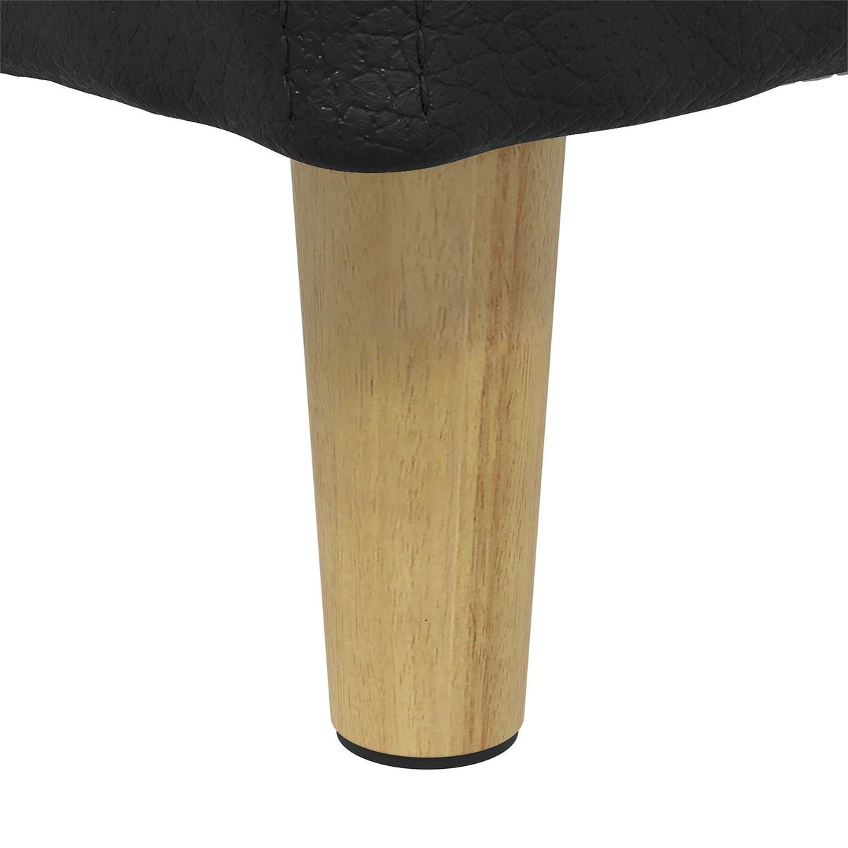 Ottoman med Opbevaring Sort 80 x 80 x 45 cm Kunstlæder