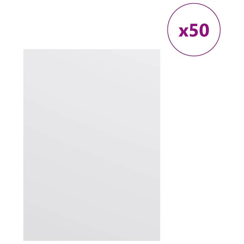 Dekor Panels 50 stk. Hvid 15 x 21 x 0,27 cm Konstrueret træ
