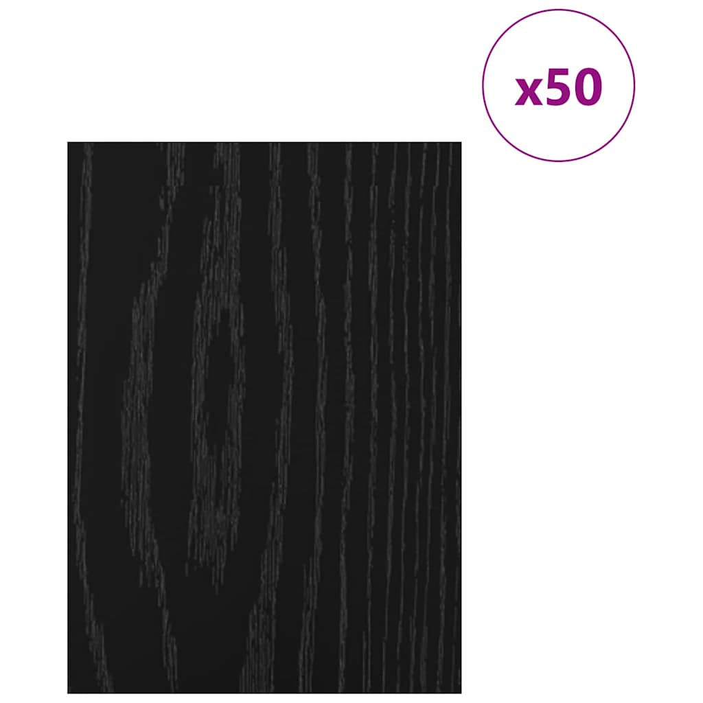Dekor Panels 50 stk. Sort eg 15 x 21 x 0,27 cm Konstrueret træ