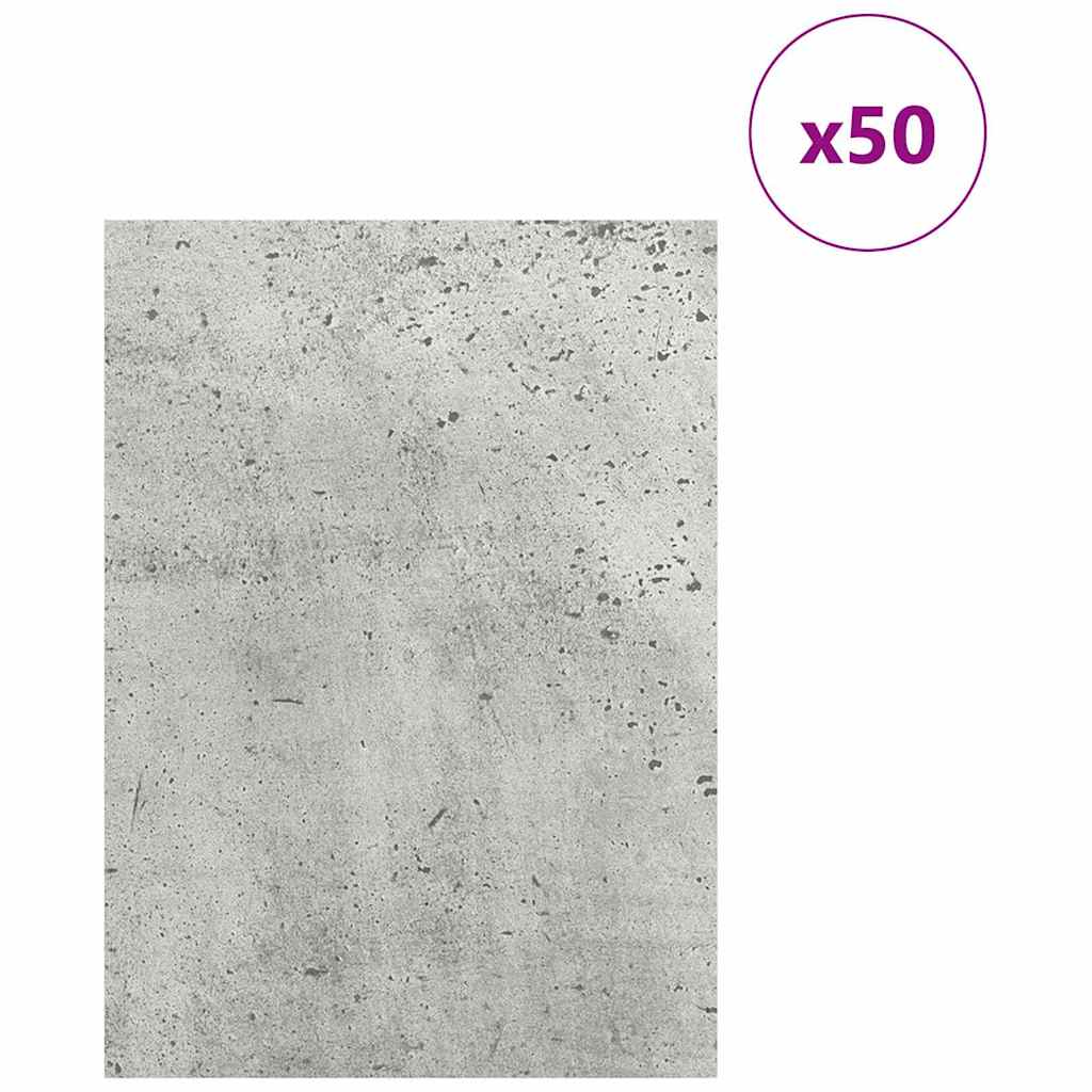 Dekor Panels 50 stk. Betongrå 15 x 21 x 0,27 cm Konstrueret træ