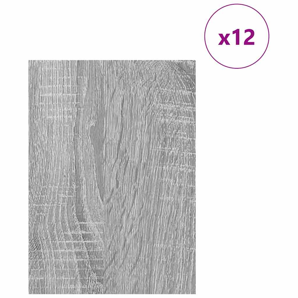 Dekor Panels 12 stk. Grå Sonoma 15 x 21 x 0,27 cm