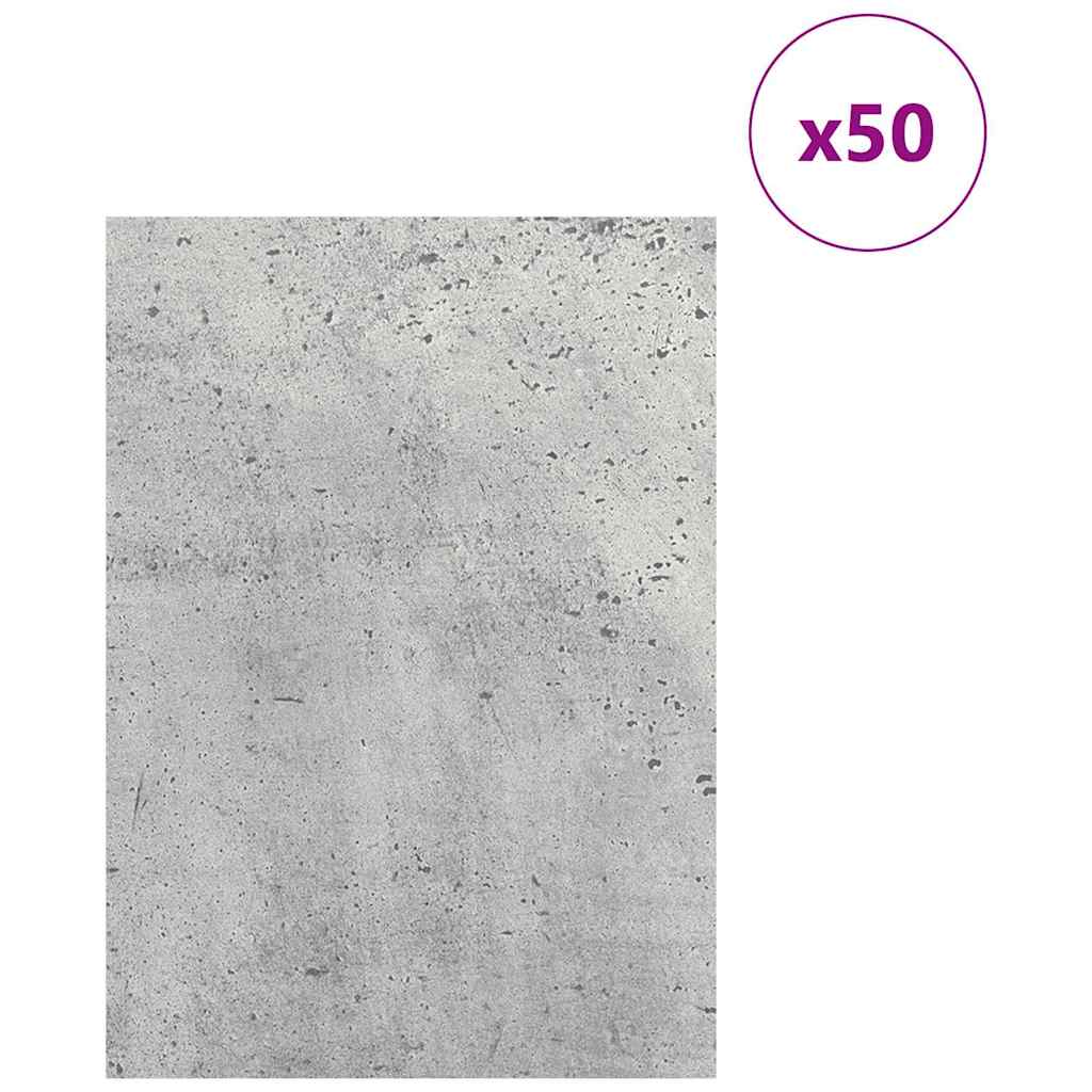 Dekor Panels 50 stk. Betongrå 21 x 30 x 0,27 cm Konstrueret træ
