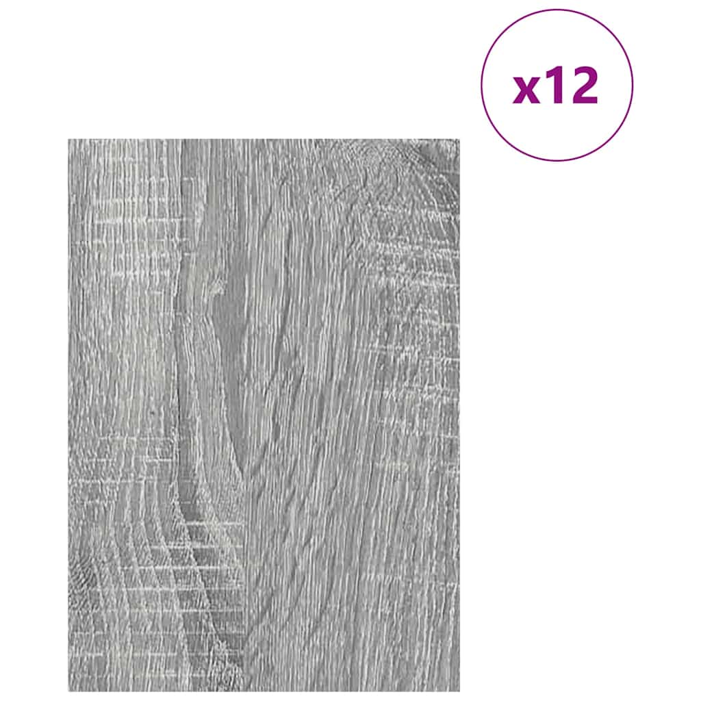 Dekor Panels 12 stk. Grå Sonoma 21 x 30 x 0,27 cm