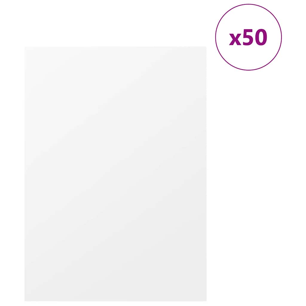 Dekor Panels 50 stk. Hvid 30 x 42 x 0,27 cm Konstrueret træ