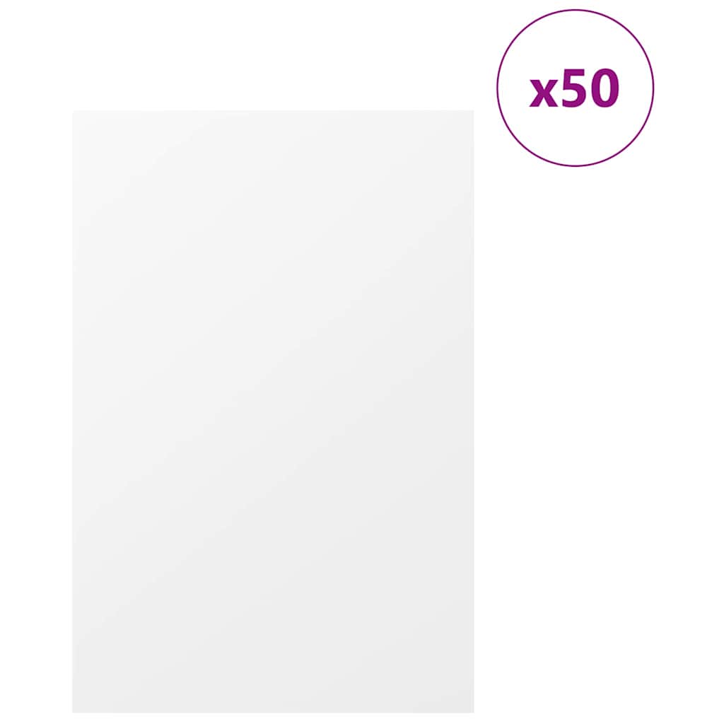 Dekor Panels 50 stk. Hvid 40 x 60 x 0,27 cm Konstrueret træ