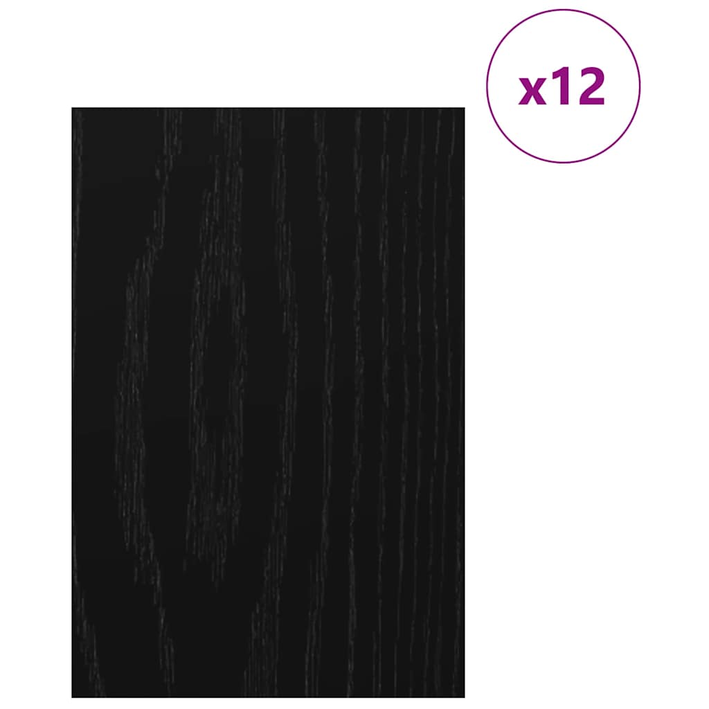Dekor Panels 12 stk. Sort eg 40 x 60 x 0,27 cm Konstrueret træ