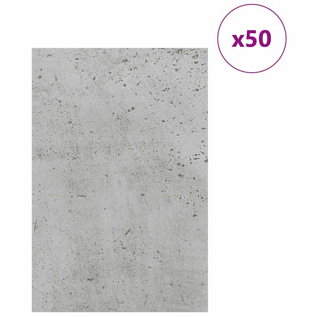 Dekor Panels 50 stk. Betongrå 40 x 60 x 0,27 cm Konstrueret træ