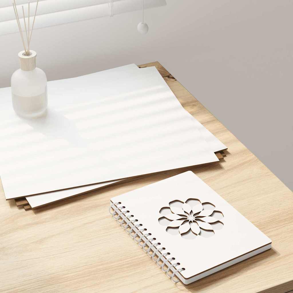 Dekor Panels 12 stk. Hvid 30 x 30 x 0,27 cm Konstrueret træ