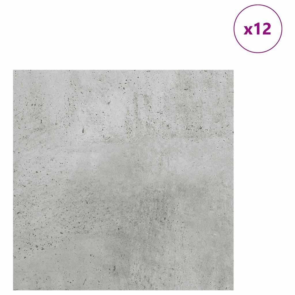 Dekor Panels 12 stk. Beton Grå 30 x 30 x 0,27 cm