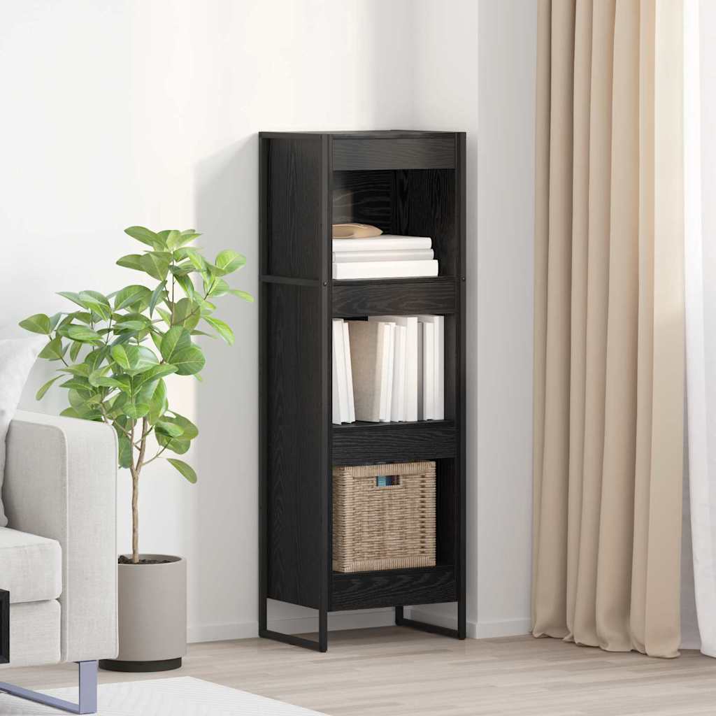 Bogskab 40 x 30 x 121 cm Konstrueret træ Sort eg