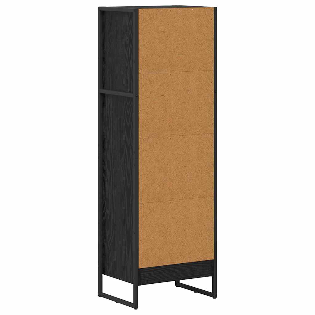 Bogskab 40 x 30 x 121 cm Konstrueret træ Sort eg
