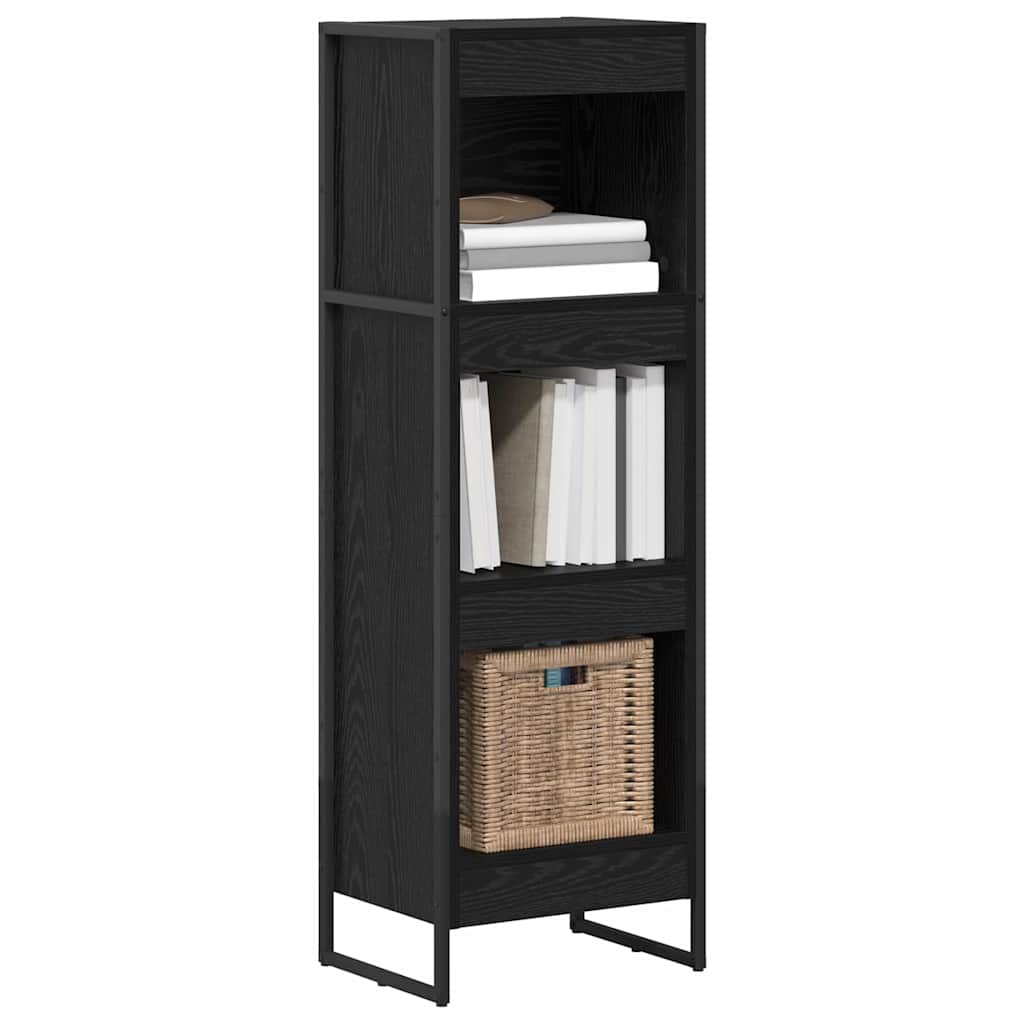 Bogskab 40 x 30 x 121 cm Konstrueret træ Sort eg