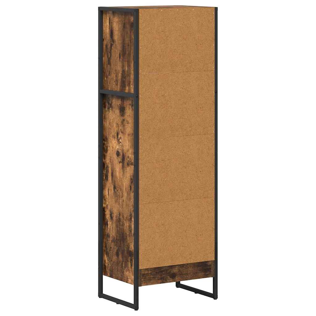 Bogskab 40 x 30 x 121 cm Konstrueret træ Røget Eg