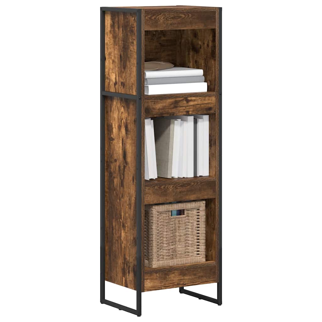 Bogskab 40 x 30 x 121 cm Konstrueret træ Røget Eg