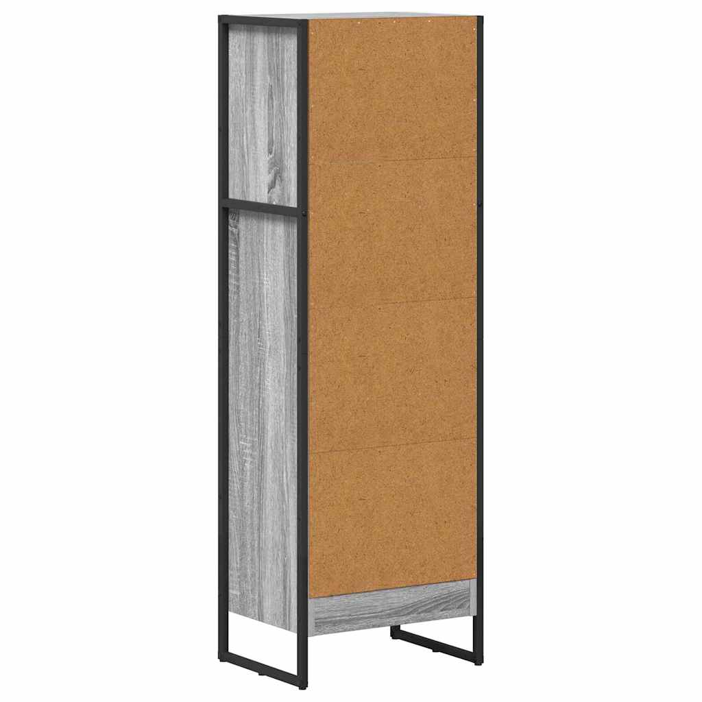 Bogskab 40 x 30 x 121 cm Konstrueret træ Grå Sonoma