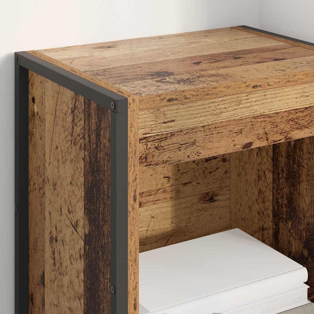 Bogskab 40 x 30 x 121 cm Konstrueret træ Gammelt træ