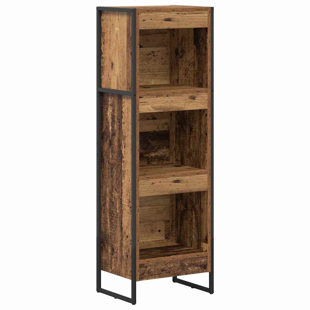 Bogskab 40 x 30 x 121 cm Konstrueret træ Gammelt træ
