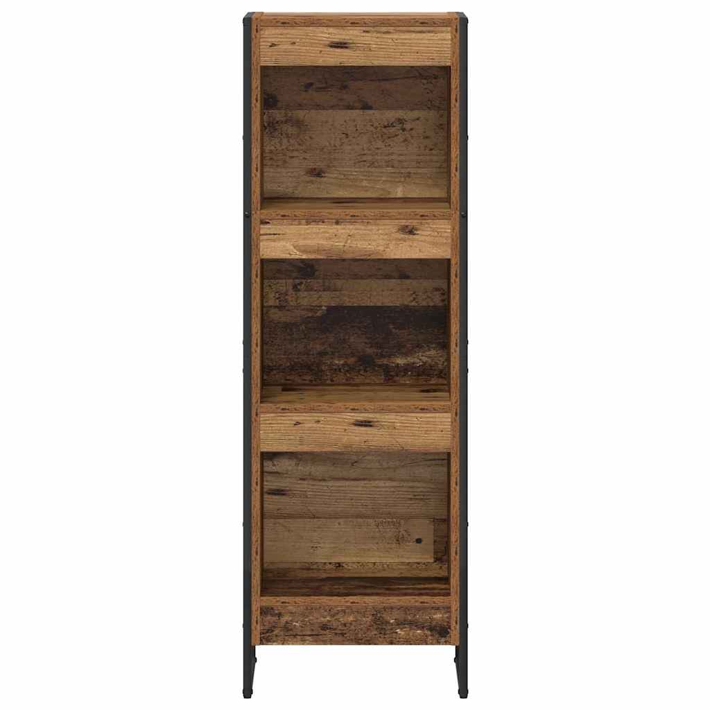 Bogskab 40 x 30 x 121 cm Konstrueret træ Gammelt træ
