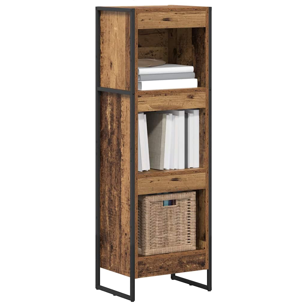 Bogskab 40 x 30 x 121 cm Konstrueret træ Gammelt træ