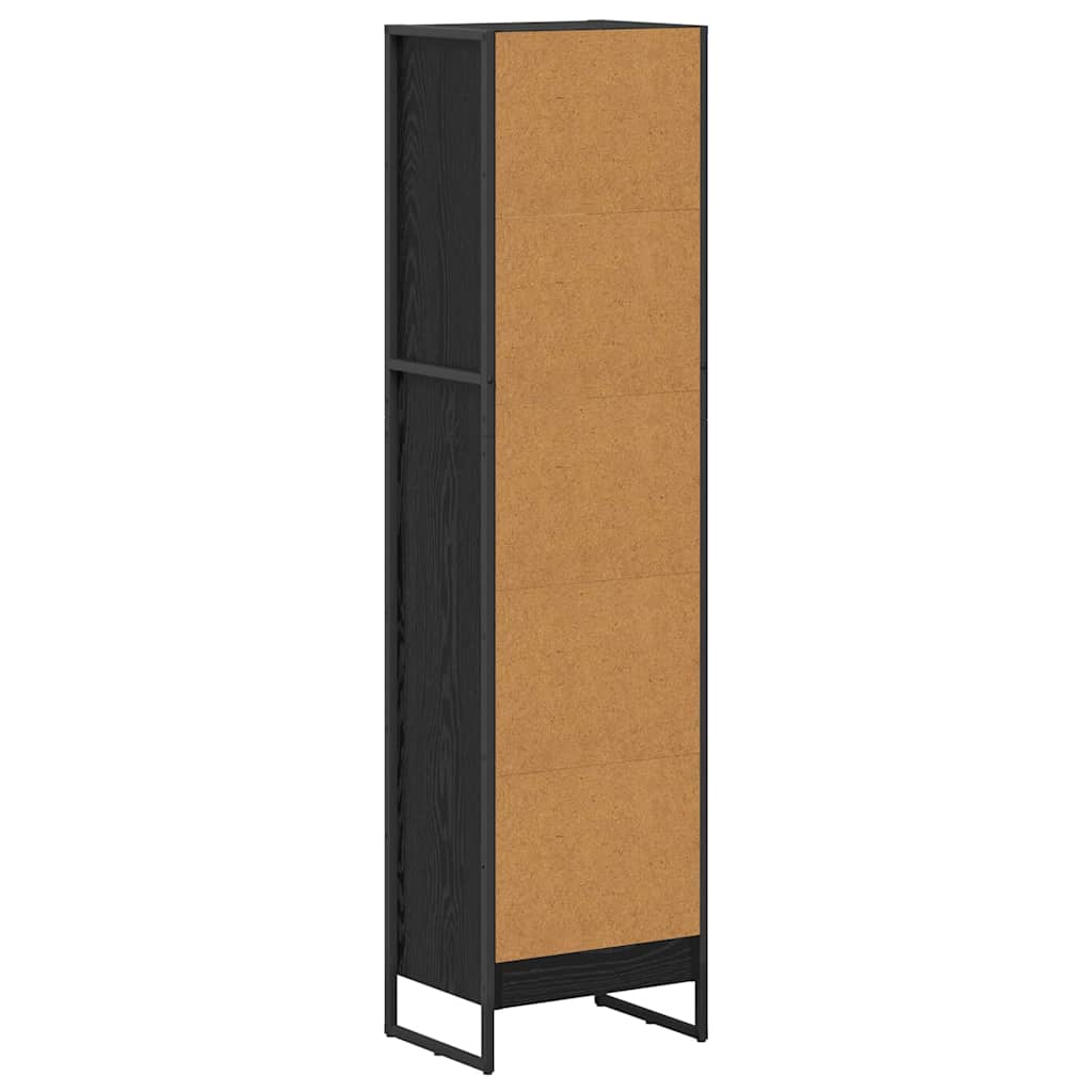 Bogskab 40 x 30 x 155 cm Konstrueret træ Sort eg