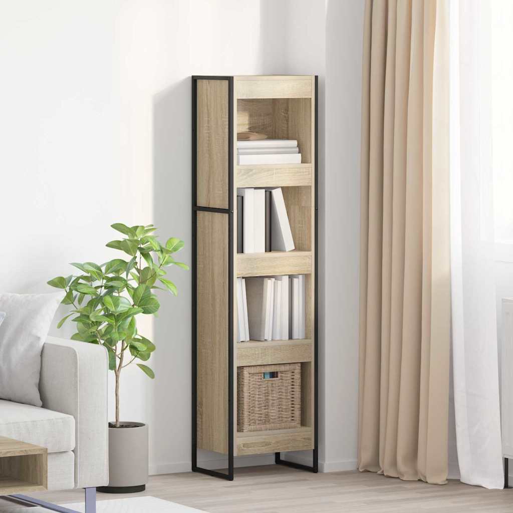 Bogskab 40 x 30 x 155 cm Konstrueret træ Sonoma