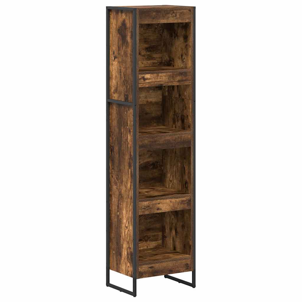 Bogskab 40 x 30 x 155 cm Konstrueret træ Røget Eg