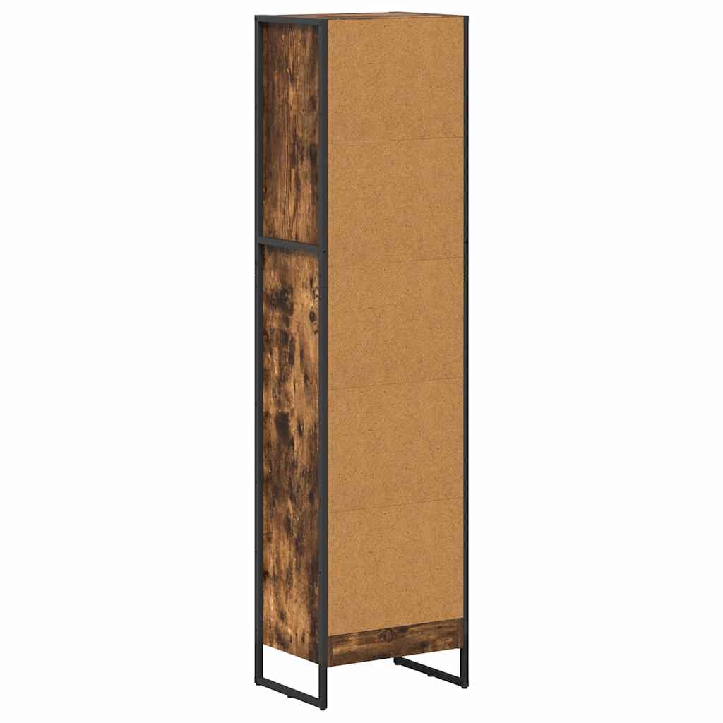 Bogskab 40 x 30 x 155 cm Konstrueret træ Røget Eg