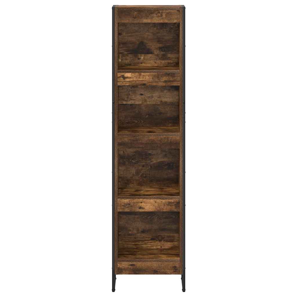 Bogskab 40 x 30 x 155 cm Konstrueret træ Røget Eg