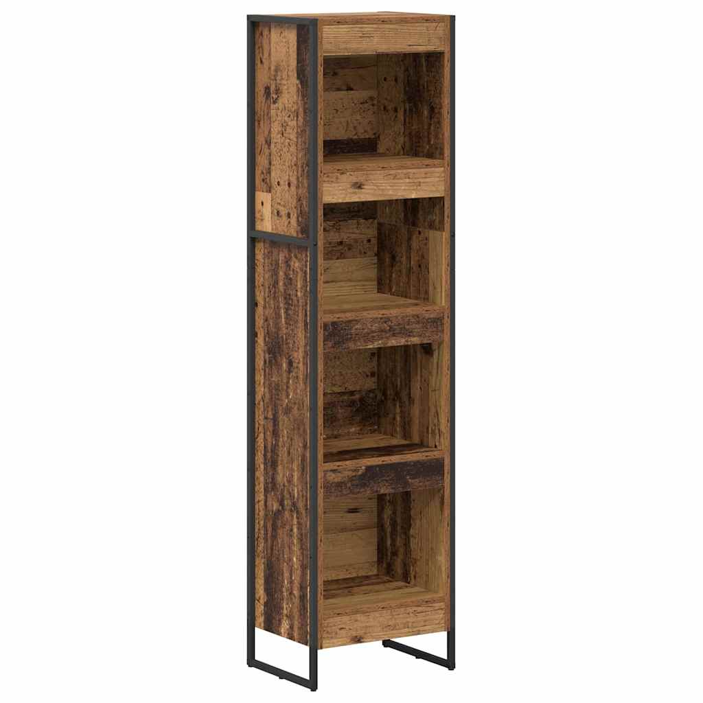 Bogskab 40 x 30 x 155 cm Konstrueret træ Gammelt træ