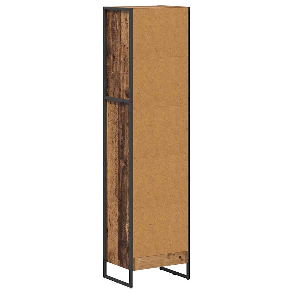 Bogskab 40 x 30 x 155 cm Konstrueret træ Gammelt træ