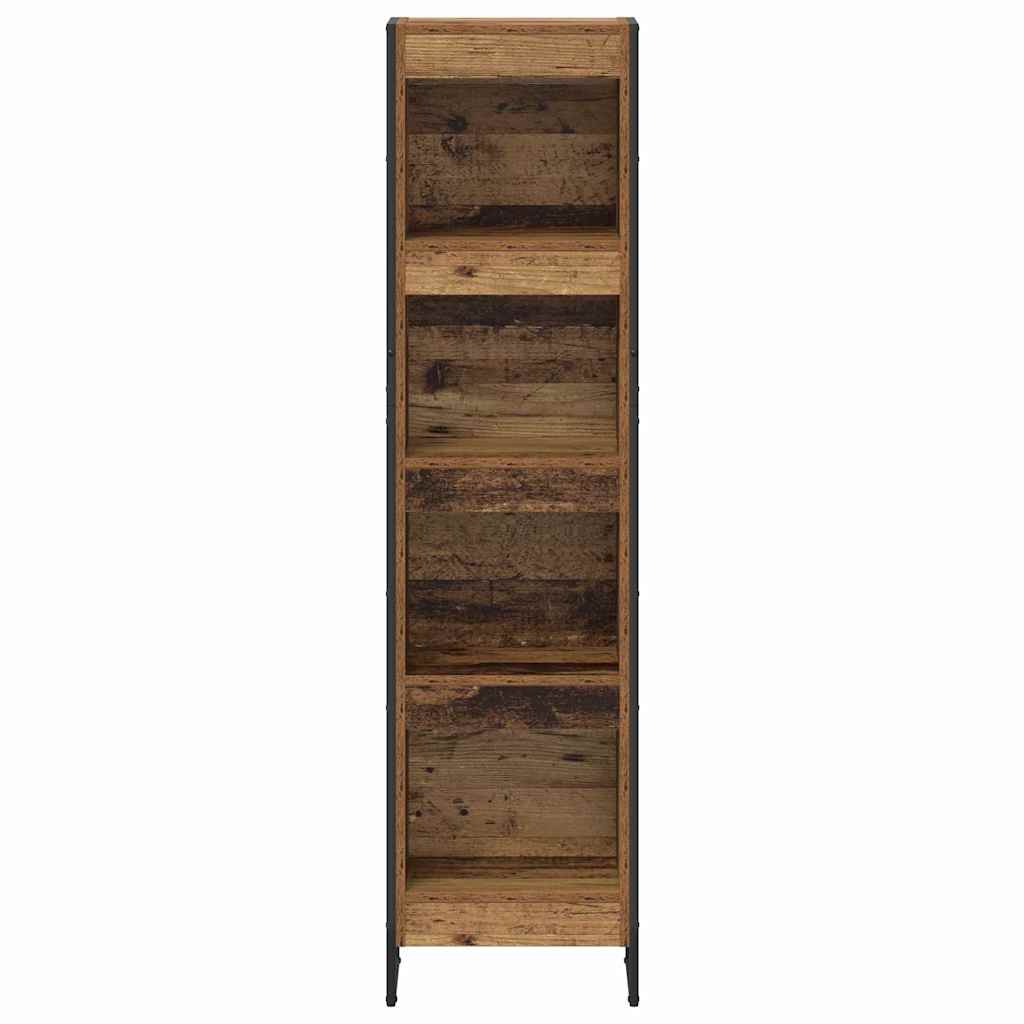 Bogskab 40 x 30 x 155 cm Konstrueret træ Gammelt træ