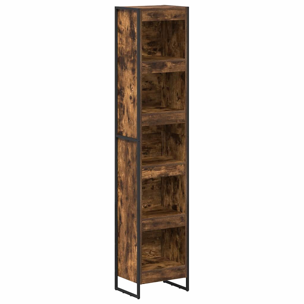 Bogskab 40 x 30 x 189,5 cm Konstrueret træ Røget Eg