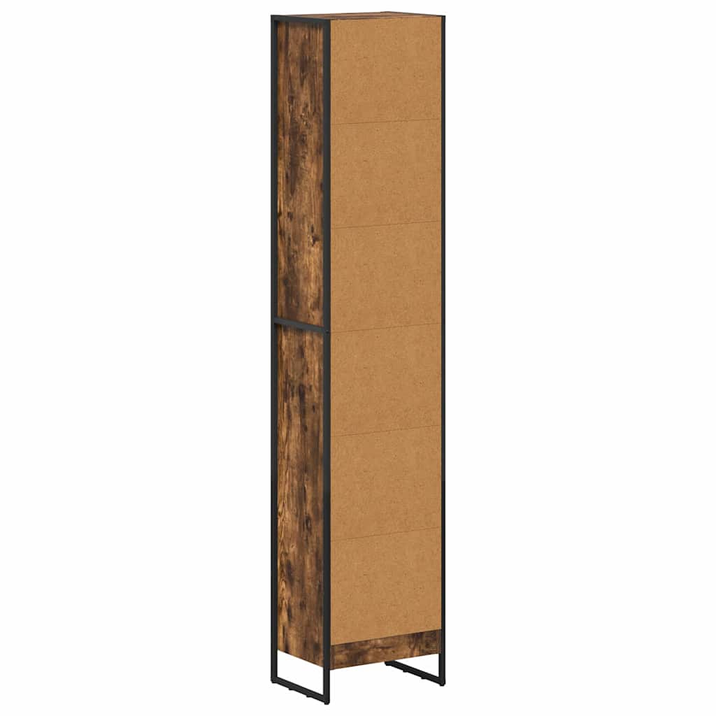 Bogskab 40 x 30 x 189,5 cm Konstrueret træ Røget Eg