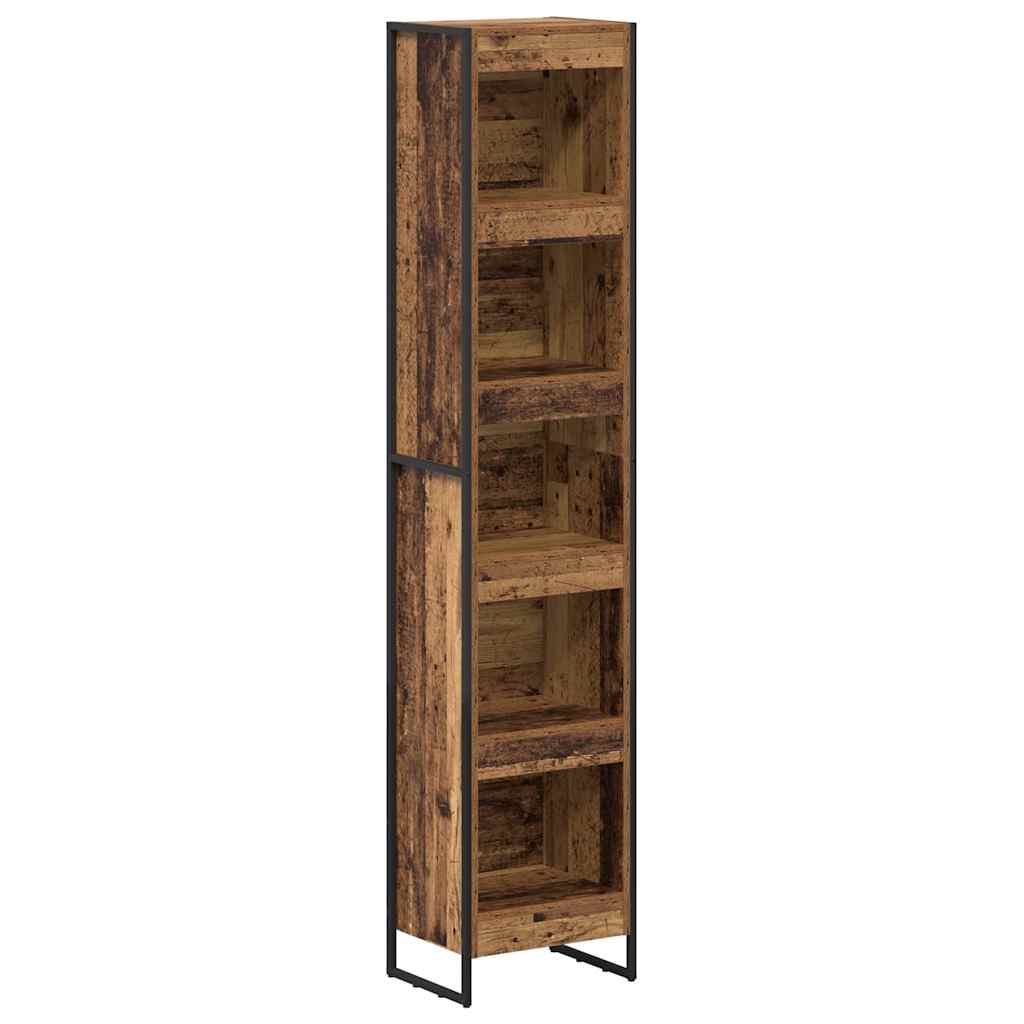 Bogskab 40 x 30 x 189,5 cm Konstrueret træ Gammelt træ