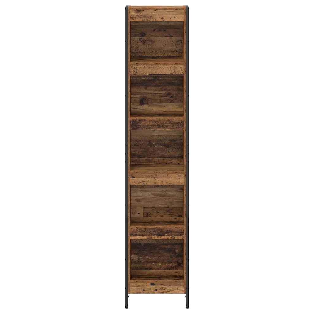 Bogskab 40 x 30 x 189,5 cm Konstrueret træ Gammelt træ
