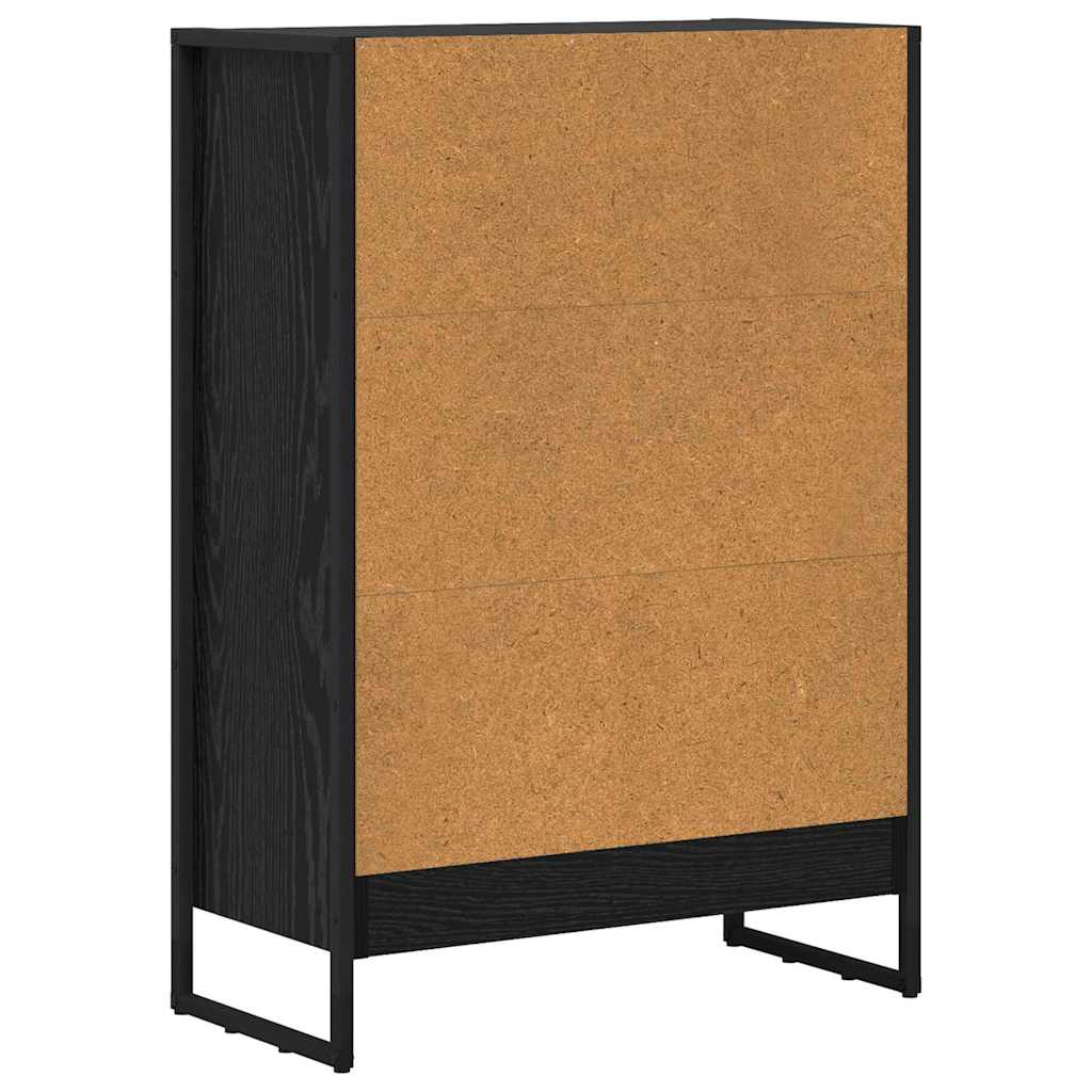 Bogskab 60 x 30 x 86,5 cm Konstrueret træ Sort eg