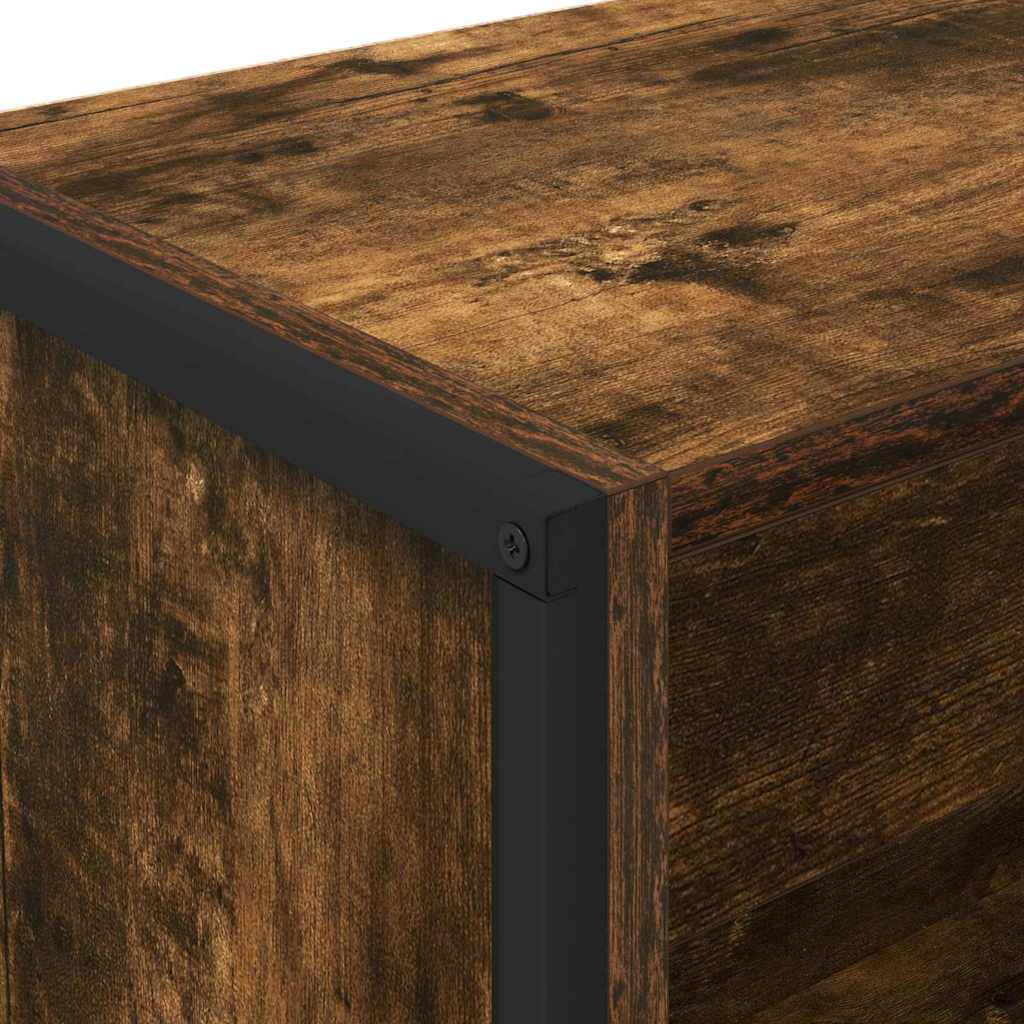 Bogskab 60 x 30 x 121 cm Konstrueret træ Røget Eg