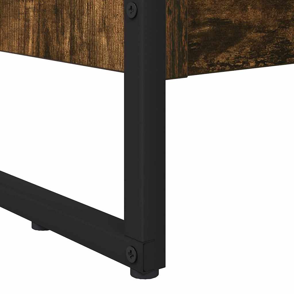 Bogskab 60 x 30 x 121 cm Konstrueret træ Røget Eg